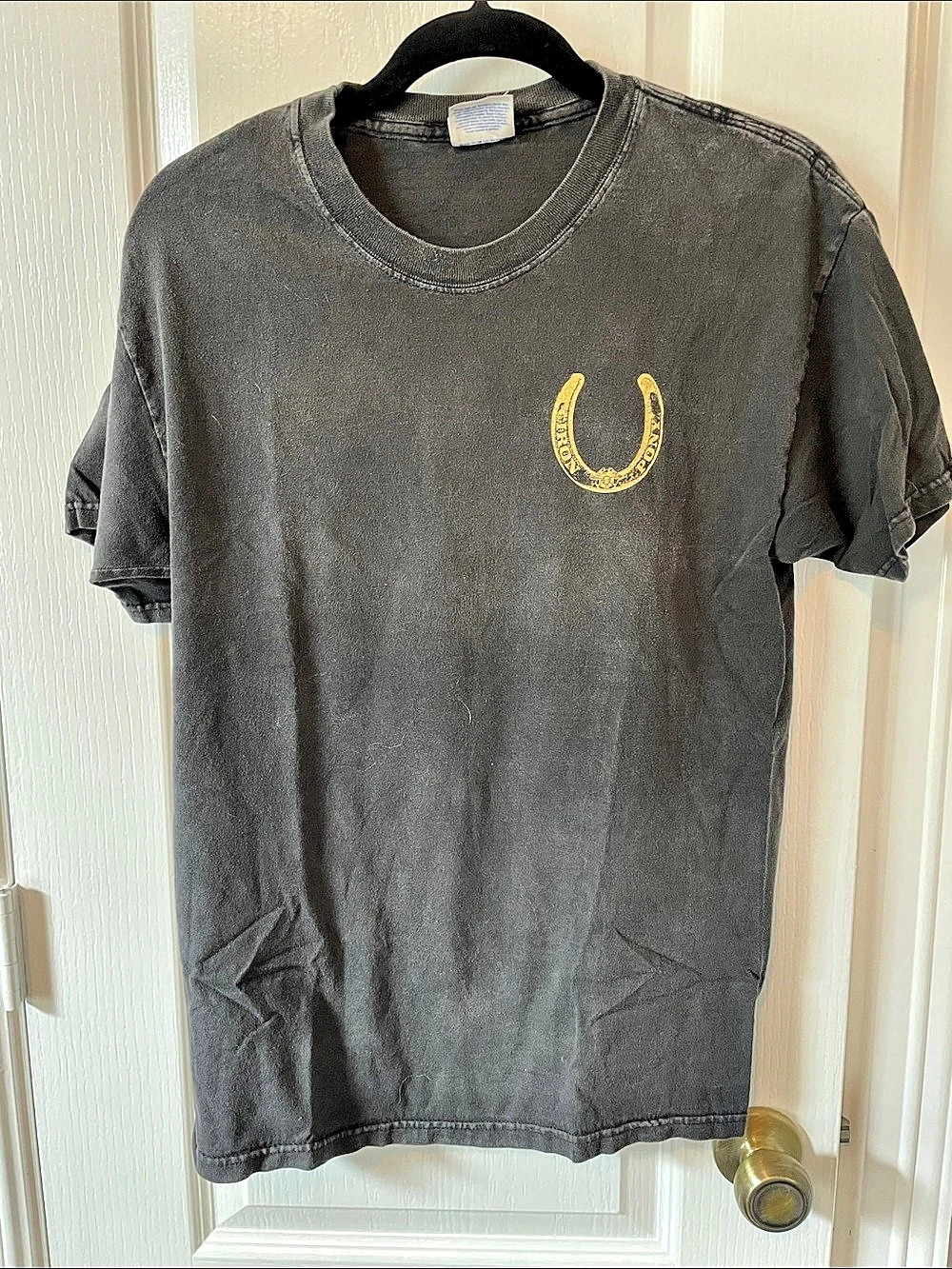 Hanes Iron Pony 2021 Graphic T-Shirt Gray Size Large